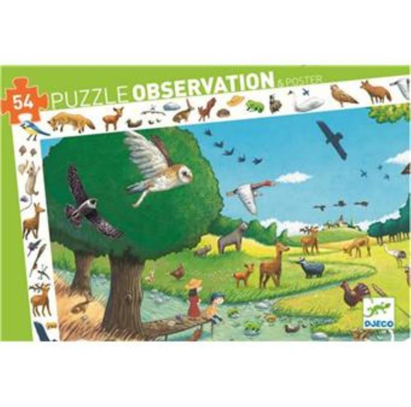 Puzzle d'observation Balade en fôret