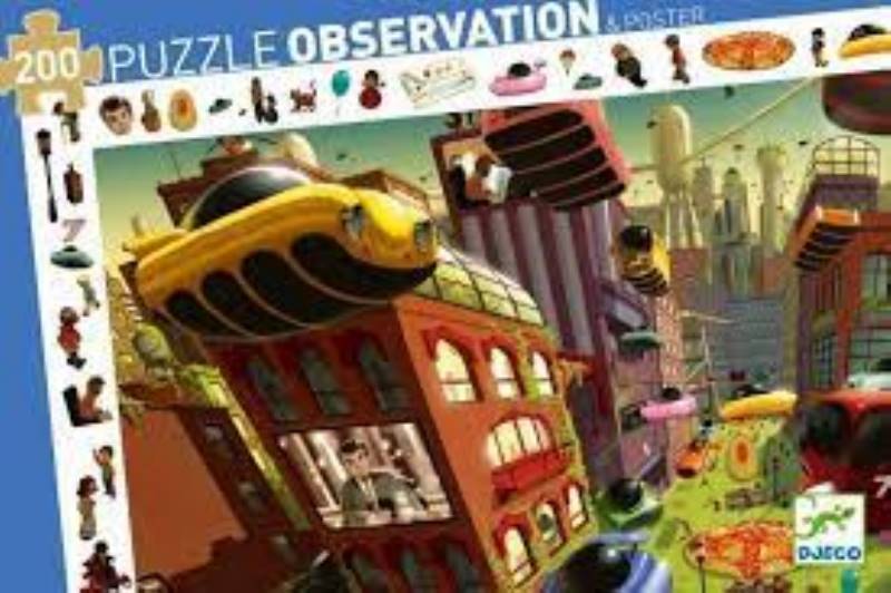 Puzzle observation Ville du futur