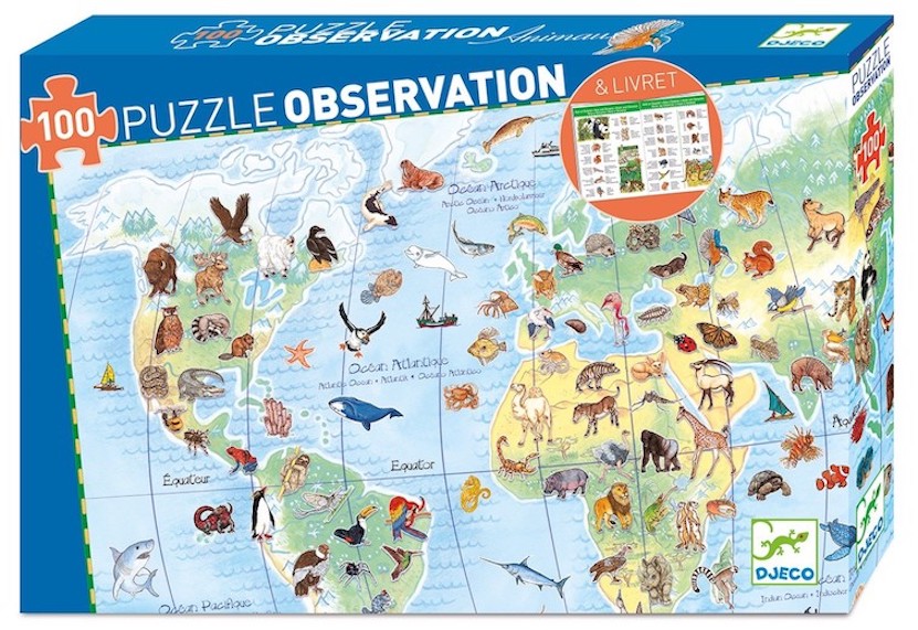 Puzzle observation - Animaux du monde 